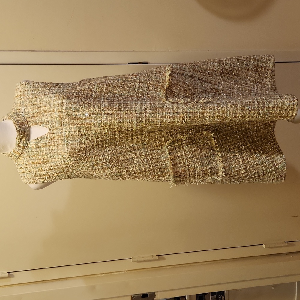 Faux leather miniskirt & Tweed Sleeveless Dress Sold Together - Picture 7 of 8